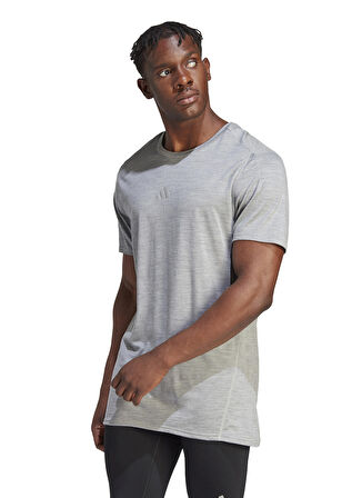 adidas Açık Gri Erkek Bisiklet Yaka T-Shirt IL1966 ULT CTE MERINOT LGR