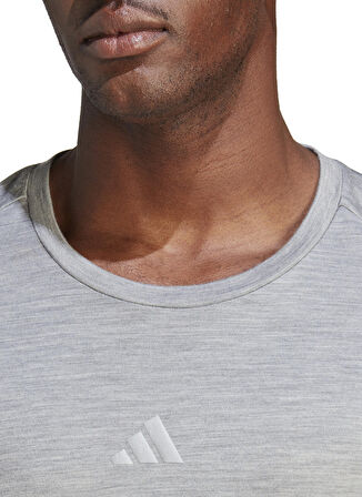 adidas Açık Gri Erkek Bisiklet Yaka T-Shirt IL1966 ULT CTE MERINOT LGR