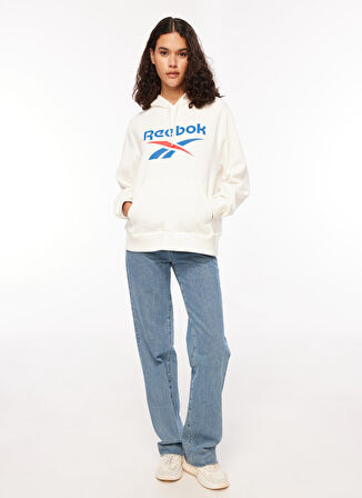 Reebok Beyaz Kadın Yuvarlak Yaka Sweatshirt IQ4430