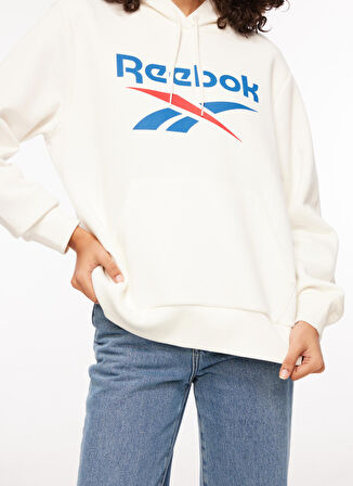 Reebok Beyaz Kadın Yuvarlak Yaka Sweatshirt IQ4430