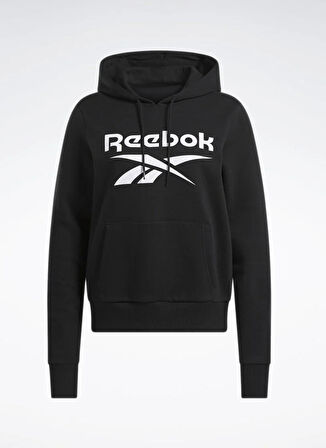 Reebok Siyah Kadın Yuvarlak Yaka Sweatshirt IQ4427 RI BL FLEECE HOODIE