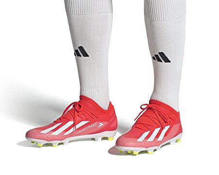 adidas X Crazyfast League Fg Erkek Çim Zemin Kramponu IE2377 Kırmızı