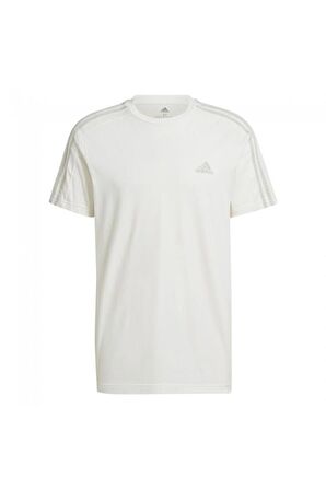 adidas 3 Stripes Single Jersey Erkek Tişört  Beyaz IS1337