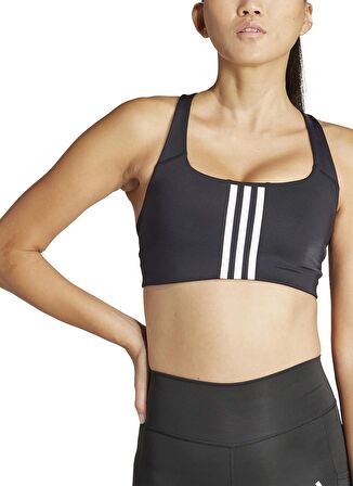 adidas Siyah Kadın O Yaka Sporcu Sütyeni IQ3369 PWIM