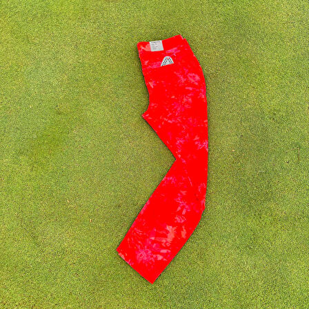 Alberto Mona Flower Jersey Düşük Bel Dar Paça Desenli Kadın Pantolon