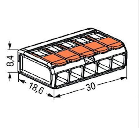 WAGO KOLLU BİRLEŞTİRME KONEKTÖRÜ 6 LI
