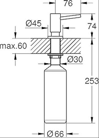 Grohe Sıvı Sabunluk Tezgahüstü Mat Siyah - 1021652430