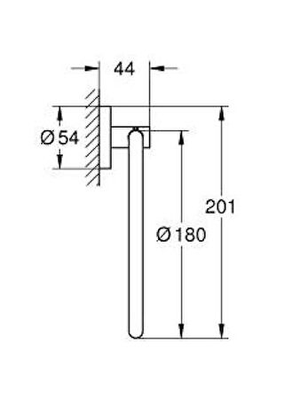 Grohe Essentials Halka Havluluk Mat Siyah - 1024612430