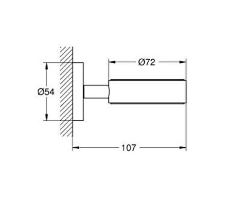 Grohe Essentials Cam Tutacak Mat Siyah - 1024662430