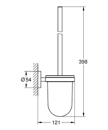 Grohe Essentials Tuvalet Fırçalığı Mat Siyah - 1024682430