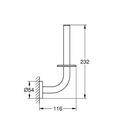 Grohe Essentials Yedek Tuvalet Kağıtlığı Mat Siyah - 1024692430