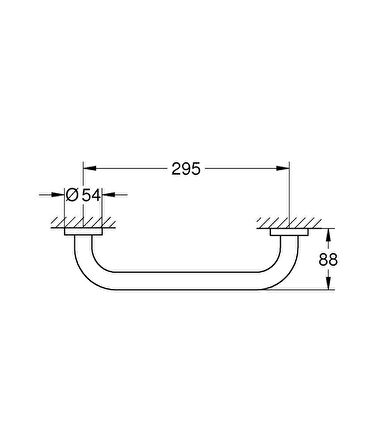 Grohe Essentials Banyo Tutamağı Tutunma Barı Mat Siyah - 1024712430