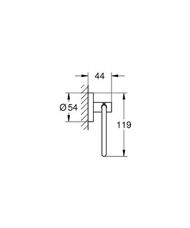 Grohe Essentials Tuvalet Kağıtlığı Mat Siyah - 1024722430