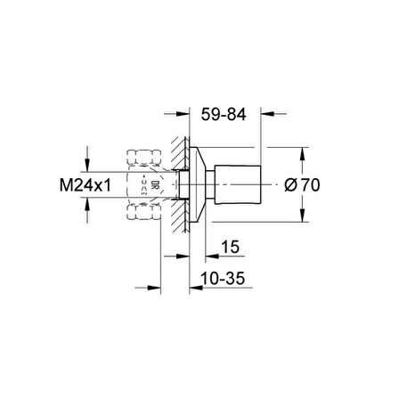Grohe Bau Cosmopolitan Ankastre Stop Valf 19917A00 