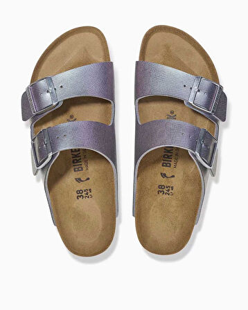 Birkenstock Arizona BF Saffiano Iridescent Çift Bantlı Kadın Terlik