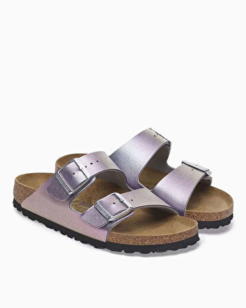 Birkenstock Arizona BF Saffiano Iridescent Çift Bantlı Kadın Terlik