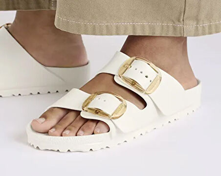 Birkenstock Arizona Eva Big Buckle Kadın Terliği 1029651-20116 Krem