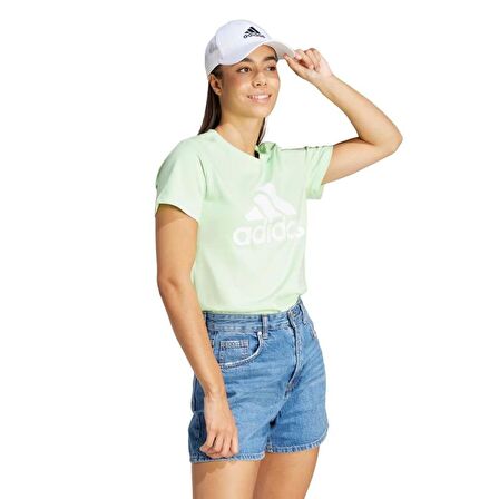 adidas Essentials Logo Kadın Tişört Yeşil IR5409