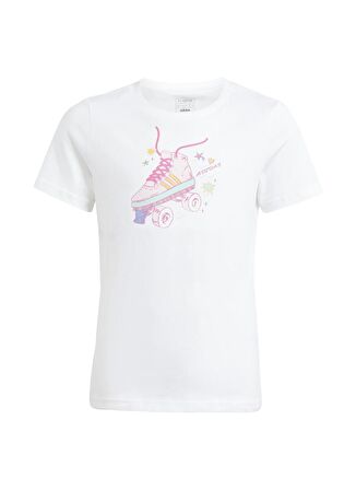 adidas Baskılı Beyaz Kadın T-Shirt IM8330-SUMMER GFX TEE