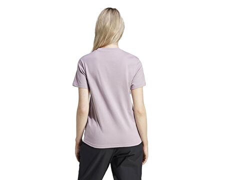 adidas W Metallic Tee Kadın Günlük Tişört IN6449 Mor
