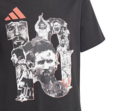 adidas Y Mesii G T Çocuk Futbol Tişörtü IU2227 Siyah