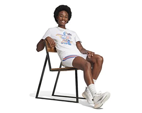adidas Beach Reg Tee Kadın Günlük Tişört IN6452 Beyaz