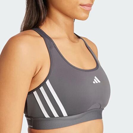 Adidas IU1708 Power Impact Train Medium-Support 3-Stripes Bra 