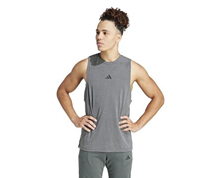 adidas D4T Tank Erkek Antrenman Tişörtü IS3819 Gri