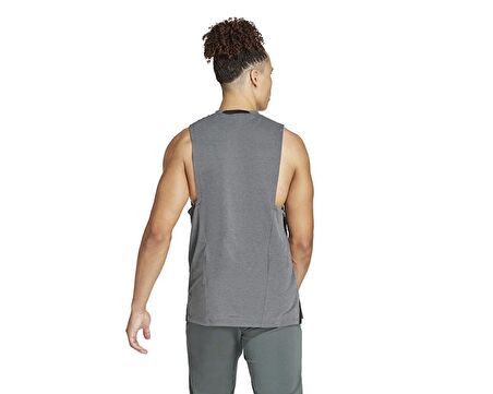 adidas D4T Tank Erkek Antrenman Tişörtü IS3819 Gri