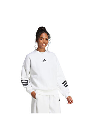 adidas Kadın  Beyaz  SWEATSHIRT (LONG SLEEVE) W FI 3S SWT JE0204