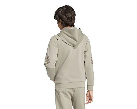 adidas  J Fi 3S Fz Hd Çocuk Günlük Ceket JJ4807 Bej