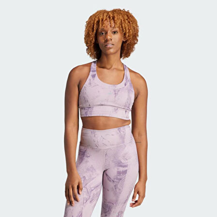 Adidas IQ3380 Run Pocket Medium Support Pedli Sporcu Brası 