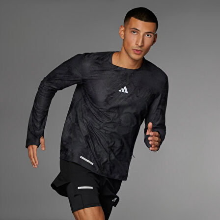 Adidas Erkek Koşu - Yürüyüş T-Shirt Ult Aop Lngslv Il7197