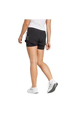 adidas Kadın  Siyah  Şort ADIZERO 2i1 W JD4224