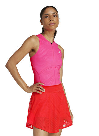 JN5642 ONESIE & SKIRT Pembe - Turuncu Slim Fit Elbise