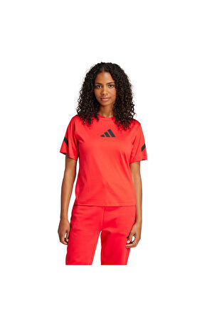 adidas Kadın  Kırmızı  T-Shirt W Z.N.E. TEE JJ4779