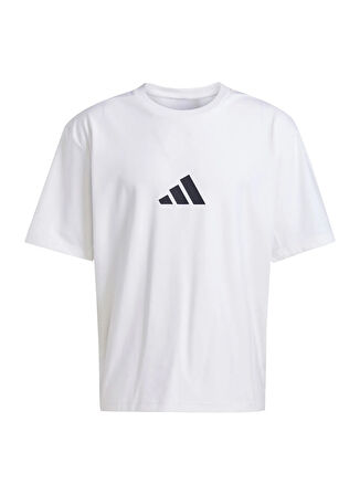 adidas JC5482 M Z.N.E. TEE LO Beyaz Yuvarlak Yaka Loose Fit Desenli Erkek T-Shirt