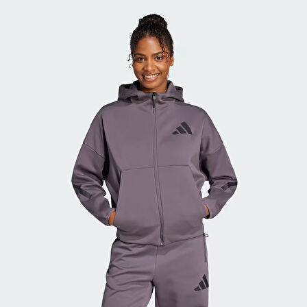 Adidas Kadın Günlük Kapşonlu Tek Üst W Z.N.E. Fz Jd5985