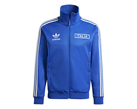 adidas İtaly Beckenbauer Fermuarli Üst Erkek İtalya Futbol Ceketi IU2122 Mavi