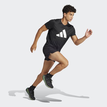 adidas Run It Erkek Siyah Koşu Şortu