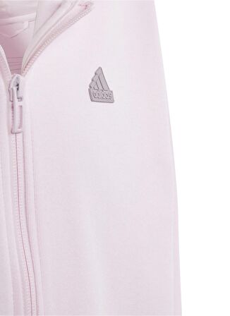 adidas Düz Kadın Pembe Sweatshırt IS3407-G FI 3S FZ