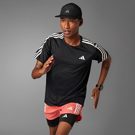 Adidas Erkek Tişört Own The Run 3 Stripes