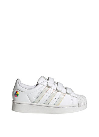 adidas Beyaz Kız Çocuk Yürüyüş Ayakkabısı JI0509-SUPERSTAR LED LIGHTS CF C