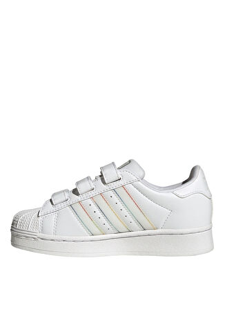 adidas Beyaz Kız Çocuk Yürüyüş Ayakkabısı JI0509-SUPERSTAR LED LIGHTS CF C