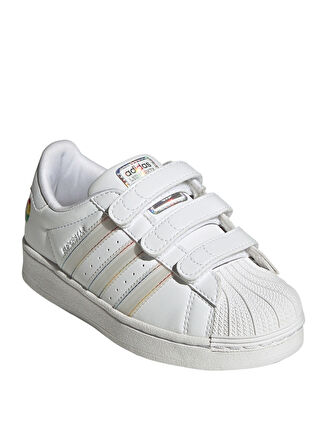 adidas Beyaz Kız Çocuk Yürüyüş Ayakkabısı JI0509-SUPERSTAR LED LIGHTS CF C