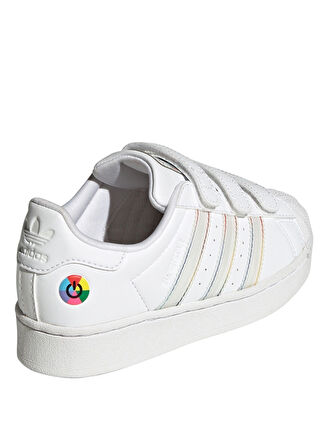 adidas Beyaz Kız Çocuk Yürüyüş Ayakkabısı JI0509-SUPERSTAR LED LIGHTS CF C