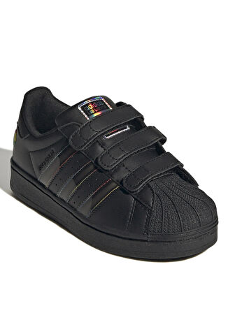 adidas Siyah - Gri Erkek Çocuk Yürüyüş Ayakkabısı JI0510-SUPERSTAR LED LIGHTS CF C