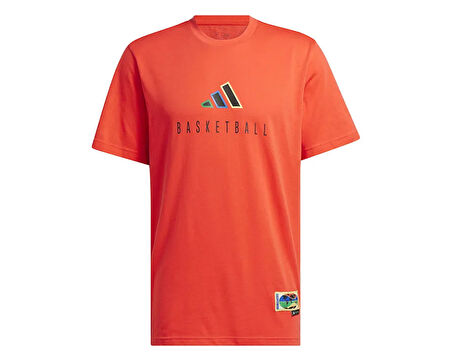 adidas Wwh Logo G T Erkek Basketbol Tişörtü IY1156 Turuncu
