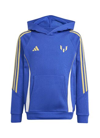 adidas Düz Erkek Mavi Sweatshırt IS6472-MESSI HOODY Y