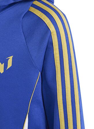 adidas Düz Erkek Mavi Sweatshırt IS6472-MESSI HOODY Y